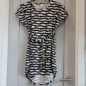 LuLaRoe Black and White Midi Dress